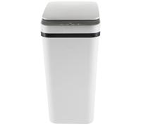 UTHCLO Smart Automatic Flip Lid Trash Bin Capacity Intelligent Induction Waste Can for Bathroom Kitchen Living Narrow Space Use White Rechargeable Luxury Model with Foot Sensor