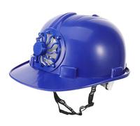 UTHCLO Solar Powered Hard Hat with Cooling Fan for Construction Workers, Impact-resistant Plastic Helmet, Blue Safety Headgear for Outdoor Construction Work