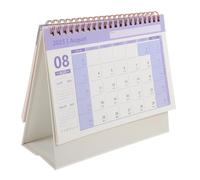 UTHCLO Spiral Binding Desk Calendar Large Decorative Month Planner for Office Home School July to December Delicate Pink Table Calendar for Notes and Scheduling