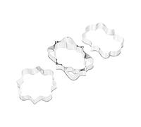 UTHCLO Stainless Steel Baking Mold Cookie Cutters Set, 4pcs Party and Wedding Biscuit Cutters, Sturdy Metal Frame for Kitchen Baking and Pastry Decoration