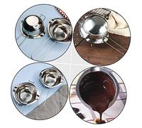 UTHCLO Stainless Steel Melting Bowl with Long Handle for Chocolate Butter Cheese Multi Functional DIY Baking Pot Fast Melting and Easy to Clean Compact Design for Homemade Treats