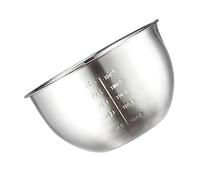 UTHCLO Stainless Steel Mixing Bowl with Scale for Kitchen Baking and Salad Serving Food Bowl with Inner Measurements and Pour Spout Egg Beater Container for Whipping and Cooking