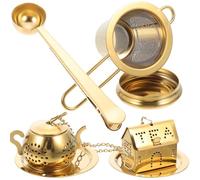 UTHCLO Stainless Steel Tea Infuser Set with Fine Mesh and Tea Dregs Filter with Clip at Home or Office