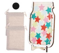 UTHCLO Star Reward Jar for Classroom and Home Colorful Incentive Container with Tokens Positive Behavior Training Tool for Minimalist Design for Chores and Activities