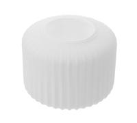 UTHCLO Striped Frosted Glass Pendant Lamp Shade with Double Holes, E14 Base Cylinder Light Cover for Dining and Living Room, Hanging Glass Lampshade Replacement