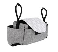 UTHCLO Stroller Organizer Bag for Pram Storage Durable Lightweight Diaper Holder with Multi Compartment Design Convenient Hanging Storage Pouch for Indoor Outdoor Use Chic Gray Arrow