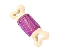 UTHCLO Sturdy Purple Squeaky Chew for Dogs, Bone Shaped Plastic Pet That Reduces Destructive Behaviour, Dog Teething Stick and Interactive Play