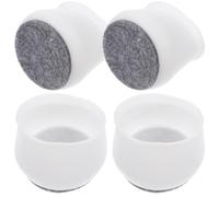 UTHCLO Table Foot Protectors Chair Foot Covers Silicone Felt Large Size 35-40Mm White 4Pcs for Indoor Chair Accessories