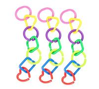 UTHCLO Teething Rings Links Set for Stroller Travel Accessory Geometric Chain Links Enhancing Concentration and Critical Thinking Skills for Boy Girl