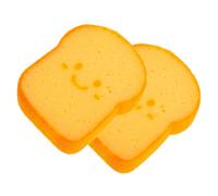 UTHCLO Thickened Toast Shape Dish Sponge Cartoon Wood Pulp Cleaning Pad Dual Sided Scrubber for Pots and Pans Gentle on Delicate Surfaces Multi-Purpose Kitchen Use