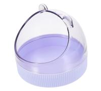 UTHCLO Transparent Acrylic Hamster Feeding Bowl for Small Pets Smooth Surface Easy to Clean Rat Cage Feeder Chinchilla Water and Food Dish Practical Hanging Animal Supply in Purple