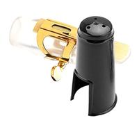UTHCLO Transparent Tenor Saxophone Mouthpiece Kit with Metal Ligature and Cap Wear-resistant Sax Supplies for E-flat Sax Lightweight Portable Design for Musicians