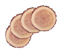 UTHCLO Tree Stump Pattern Drink Coasters and Heat Resistant Placemats, Waterproof round Cup Mats for Plastic Tabletop Protection, 4pcs Set for Dining and Home Use