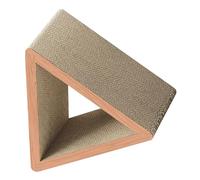 UTHCLO Triangular Cat Scratching Board with Corrugated Cardboard Material, Easy Assembly and Six Usable Sides, Compact Indoor Scratch Pad for Cats and Kittens Home Accessory to Protect