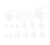 UTHCLO Tropical Fish Mirror Wall Sticker for Bedroom and Home Decoration Silver Ps Plastic Wall Decal No Sticky Residue and Easy to Remove Chic Unique Design and Metals