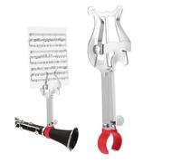 UTHCLO Trumpet Music Lyre Clip Iron Sheet Music Holder for Marching Band Secure Grip with Protective Clarinet and Oboe Lyre Stand Compatible
