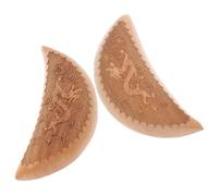 UTHCLO Twin Serpent Wooden Yin Yang Cups Moon Phase Pendulum Divination Tools Traditional Taoist Altar Supplies Crescent Shape Handcarved Home and Office Decor