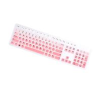 UTHCLO Ultra Thin Silicone Keyboard Cover for Wired Keyboard Gradient Pink Protective Film Compatible with Dell Optiplex Desktops