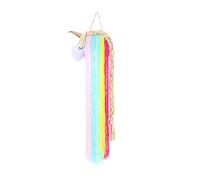 UTHCLO Unicorn Felt Hair Clip Holder and Headband Organizer, Wall-mounted Hair Accessory Storage Rack, Hand-woven Felt Barrette and Headdress Hanging Organizer