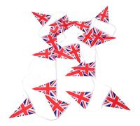 UTHCLO Union Jack Triangle Flag Bunting Banner Portable Lightweight String Flag Decor for Outdoor Parties Festivals National Celebrations and Sports Events