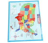 UTHCLO Usa Map Poster for Educational Preschool Learning Wear-resistant Classroom Geography Wall Decor for Kindergarten and Home Teaching Early Childhood Intellectual Development Aid