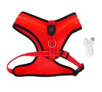 UTHCLO USB Rechargeable LED Dog Vest Practical Soft Mesh Pet Harness for Night Safety Comfortable Fit with Glow Easy to Wear Luminous Dog Supply for Outdoor Visibility