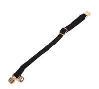 UTHCLO Velvet Cat Collar with Bell for Kittens - Adjustable Black Plush Collar with Golden Buckle, Soft Pet Necklace for Indoor Cats, Party and Wedding Accessory