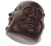 UTHCLO Vietnam Agarwood 45mm Wood Carved Buddha Head Handcrafted Four-faced Buddha Ornament Desktop Home Decorative Statue for Meditation and Collection