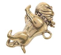UTHCLO Vintage Brass Bulldog Pendant Keychain Charm Hanging Ornament DIY Animal Keyring Decor for Bags and Backpacks Symbol of Strength and Courage Stylish Personal Accessory