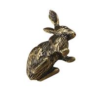 UTHCLO Vintage Brass Rabbit Figurine Sturdy Retro Bunny Decor Multifunctional Tea Pet Office Ornament Easter Valentine S Day Seasonal Accent Desktop Craft