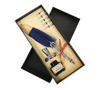 UTHCLO Vintage Calligraphy Quill Pen with Ink and Replacement Nibs Antique Style Dip Pen for Beginners and Office Use with Creative Holder Writing and Desktop Decoration