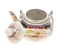 UTHCLO Vintage Enamel Kettle 1.5L Teapot Infuser for Loose Tea Quick Heating Water Pot for Induction Gas Electric Cookers Home Office Restaurant
