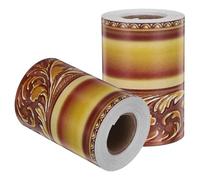 UTHCLO Vintage Gold Frame Border Trim Ornate Baroque Mirror Frame Border 3" X 32.8ft 2 Rolls with Smooth Edge Finish, Flexible Lightweight Coated Paper for Office and Family Photo