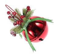 UTHCLO Vintage Iron Pine Cone Berry Bell Christmas Hanging Ornament Medium Rustic Xmas Bell Decor with Bow Festive Holiday Party Decoration for Home Shop Office Bedroom