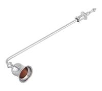 UTHCLO Vintage Metal Candle Snuffer with Long Handle Silver Candle Extinguisher for Tea Light Decorative Farmhouse Bell Snuffer for Home Wedding Fireplace Safety