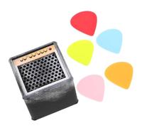 UTHCLO Vintage Mini Guitar Pick Holder with Slide-Out Drawer Wear-Resistant Plectrum Storage Box for Ukulele Electric Acoustic Bass Guitars Balanced Weight Design for Organized Portable