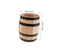 UTHCLO Vintage Wooden Utensil Holder Compact Rustic Cutlery Storage Barrel for Forks Spoons Kitchen Organizer Space Saving Wood Crock with Timeless Charm