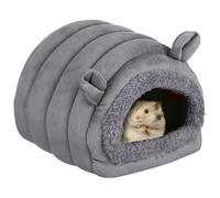 UTHCLO Warm Small Pet Bed with Cute Ears Soft PP Cotton Hamster House for Guinea Pigs Chinchillas and Small Animals and Comfortable Hideaway for Rest and Sleep