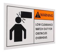 UTHCLO Watch Your Head Warning Sign Safety Sign 5.5x3.5inch Pet Pp Material Striking Colour Scheme Strong Adhesive Backing Outdoor Construction Site Safety