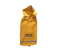 UTHCLO Waterproof Dog Rain Slicker Polyester Material for Medium and Large Dogs, Reflective Yellow Pet Rain Coat with Head Protection Sizes 3xl Suitable for Wet Weather and Rainy Days