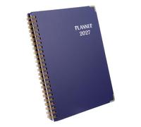 UTHCLO Weekly Monthly Planner Dark Blue Spiral Notebook with Reinforced Metal Corners Ample Writing Space for School Office Work