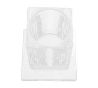 UTHCLO White Acrylic Microphone Stand Microphone Holder Mic Support Stand Rack Higher Stability Not Easy to Break Desktop for Ktv