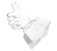 UTHCLO White Crystal Thumb Trophy with Realistic Appearance and Delicate Shape, Simple Colour Design, for Teacher's Day Awards and Party Favour Decoration