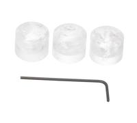 UTHCLO White Dome Shape Electric Guitar and Bass Knobs, Wear-resistant Plastic and Alloy Volume Tone Control Replacement Parts with Wrench for Music Accessories