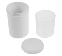 UTHCLO White Plastic Hearing Aid Drying Case with Moisture Control and Versatile Organization, round Shape Suitable for Travel and Vacation, Protecting Hearing Aids from Humidity and Dust
