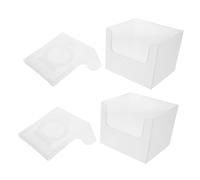 UTHCLO Wipes Storage Box Plastic Reusable Wet Tissue Dispenser Case Square Facial Tissue Holder for Boys and Girls Bathroom 2pcs