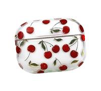 UTHCLO Wireless Earphone Protector PC Case Compatible for Airpods Pro with Cherry Fruit Pattern Impact Resistant Scratch Clear Cover for Women and Young