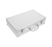 UTHCLO Wireless Microphone Carrying Case for 2 Mics, Hard Aluminum Alloy Storage Box with Handle and Soft Lining, Portable Mic Organizer for Travel, Outdoor Events, and Performances