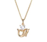 UTHCLO Women Dolphin Shape Hollow out Alloy Necklace for Everyday Wear