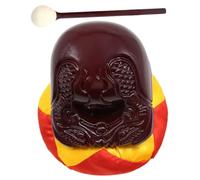 UTHCLO Wood Fish Plaything Percussion Instrument Set with Wooden Stick for Children, Brown Wood Material, Cultivates Hearing and Cognitive Abilities, for Buddhist Meditation and Holiday